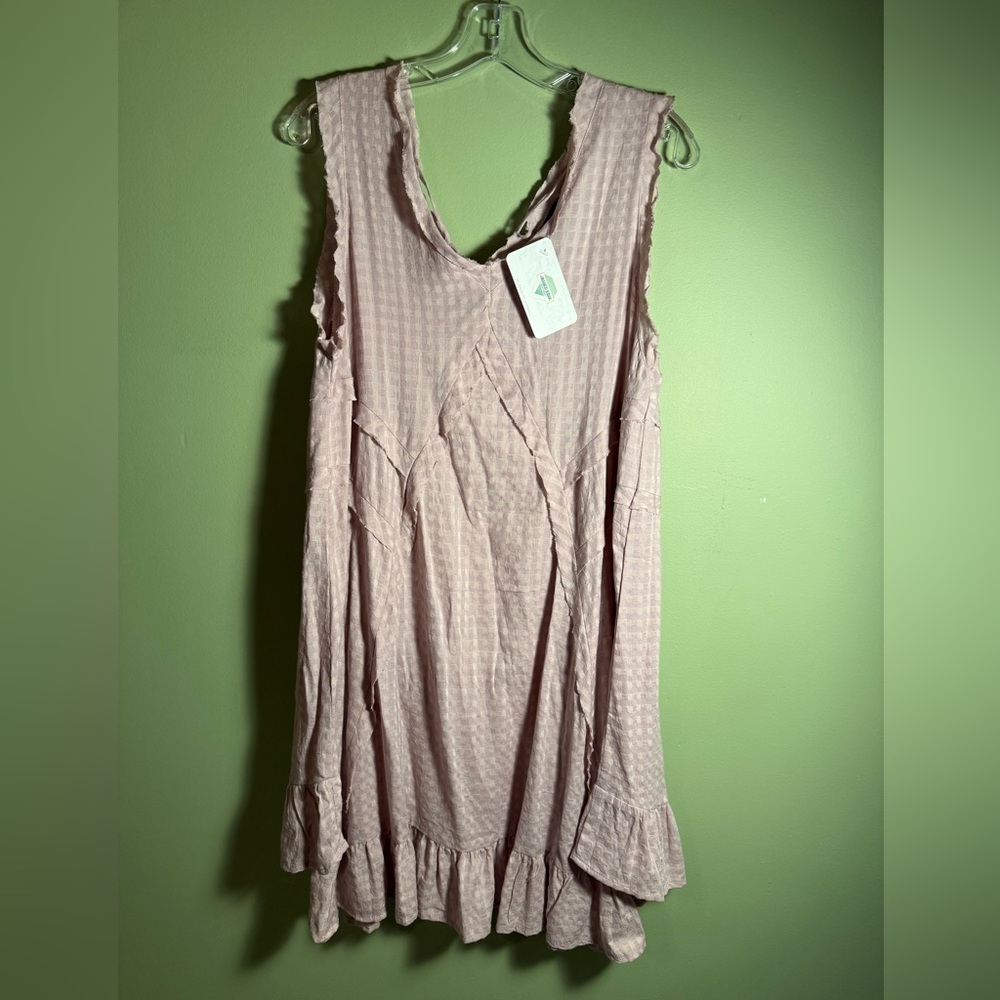 Light Purple Raw Edge Spring Dress